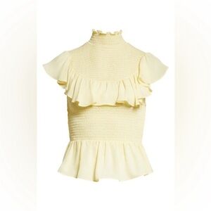 Cinq A Sept Josie Smoked Silk Top